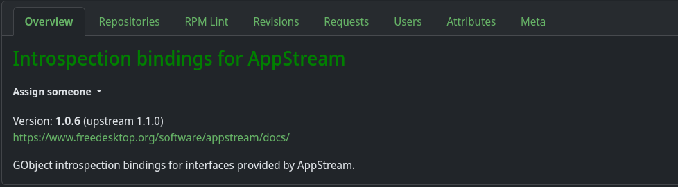 Screenshot of the local and upstream version