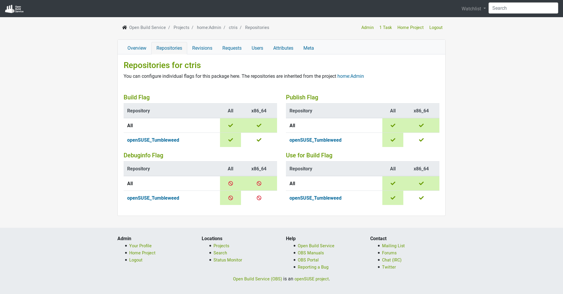 Package repositories configuration in new UI