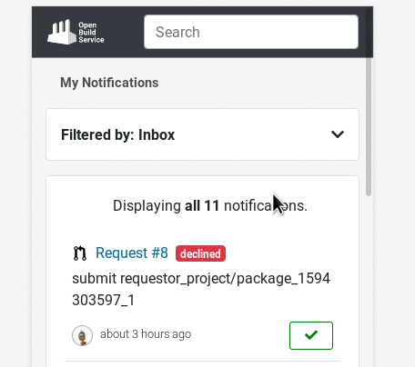 Notification sticky filter